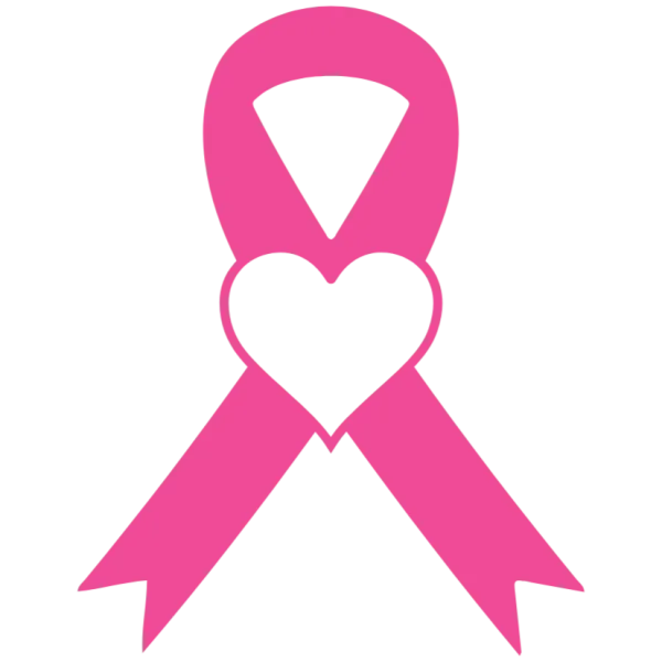 Breast Cancer Awareness Ribbon with Heart Inside