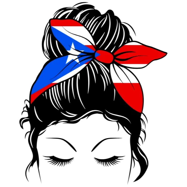 Puerto Rican Pride Headwrap Bandana Scarf Hair Wrap
