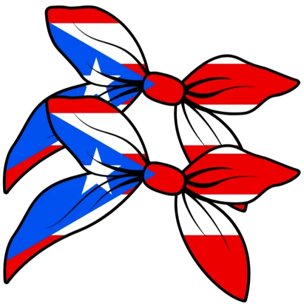 Puerto Rico Flag Pinwheel Butterfly Wings