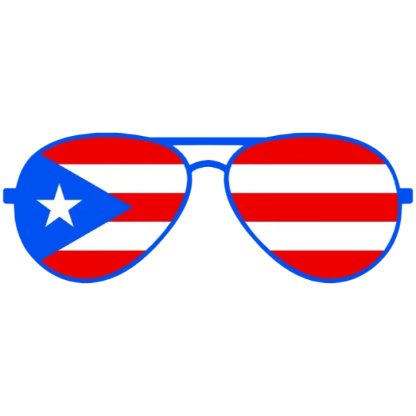 Patriotic Puerto Rico Sunglasses Design