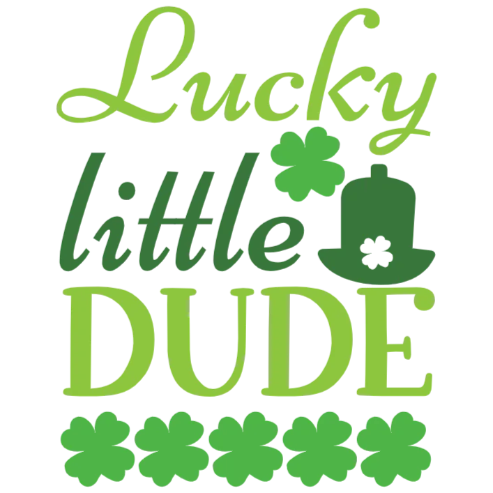 frame_0 St Patrick's Day Lucky Little Dude Irish Gift for Baby Boy - Image 1
