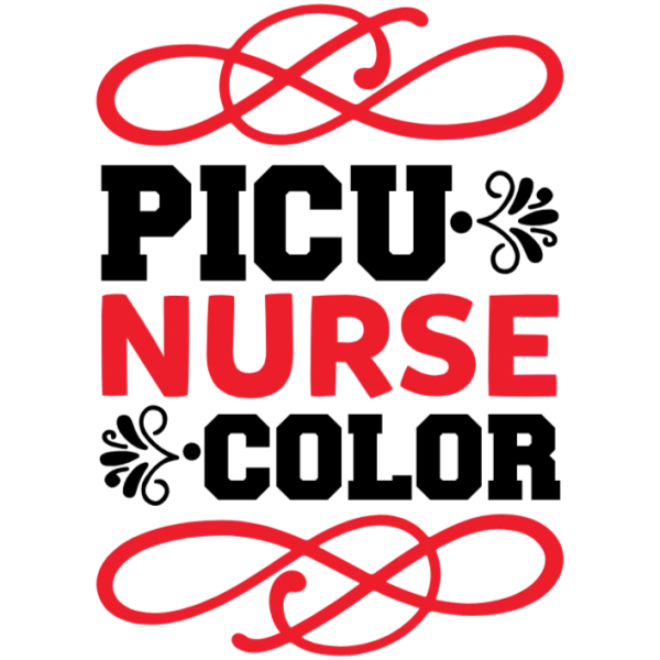 PICU Nurse Colorful Typography Design
