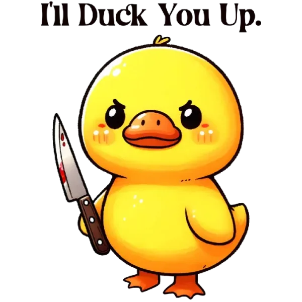 Angry Duck with Knife