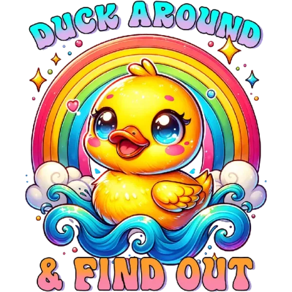 Duck Rainbow Fun T-Shirt