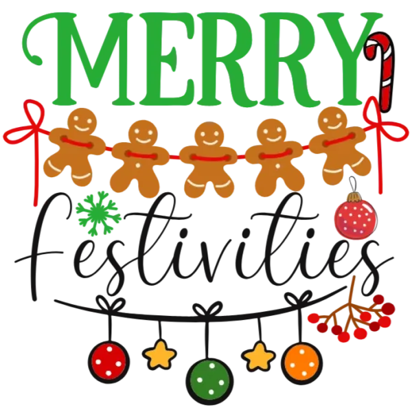 Merry Festivities Christmas Holiday Design