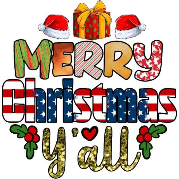 Merry Christmas Y'all Holiday T Shirt