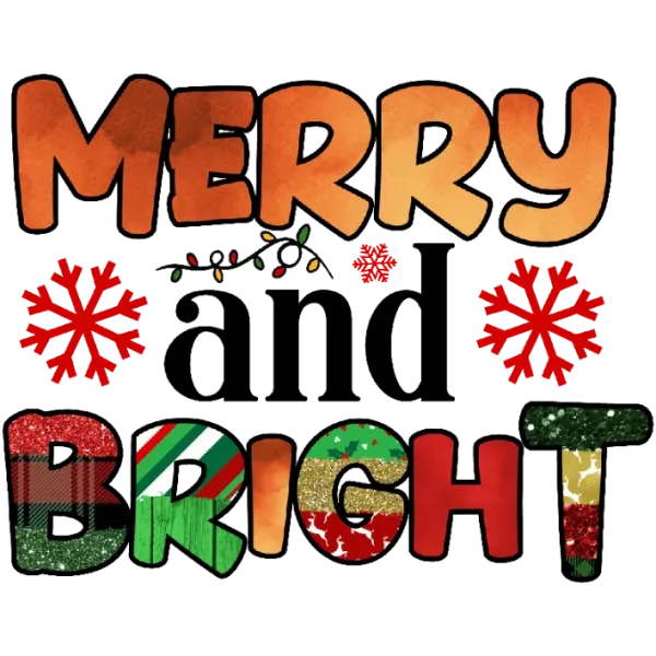 Merry and Bright Holiday Graphic