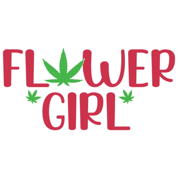 Flower Girl Weed Lover T-Shirt Design