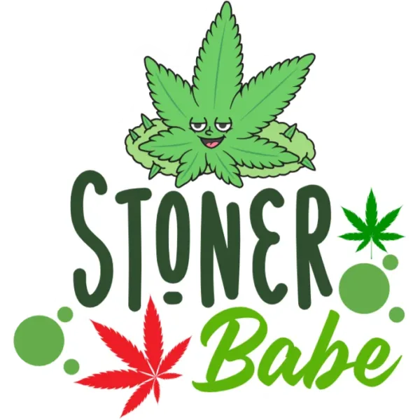 Stoner Babe T Shirt Design - Leafy Babe DTF Transfer