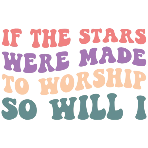 If The Stars Were Made To Worship So Will I