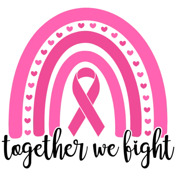 Together We Fight Breast Cancer Awareness Rainbow T-Shirt