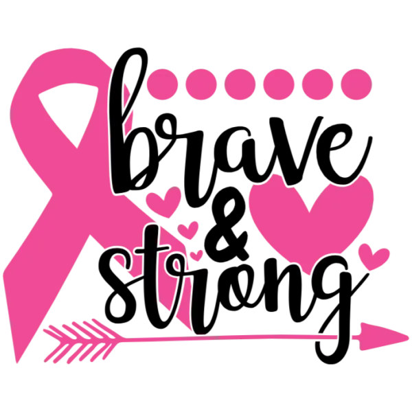Brave & Strong Breast Cancer Awareness Support Ribbon T-Shirt