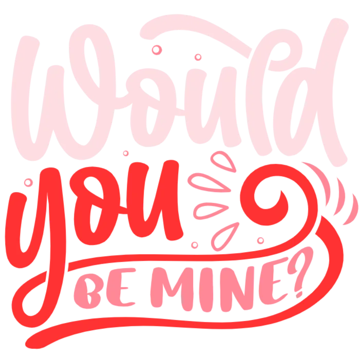 frame_0 Valentine's Day Would You Be Mine Graphic for DTF Transfers - Image 1