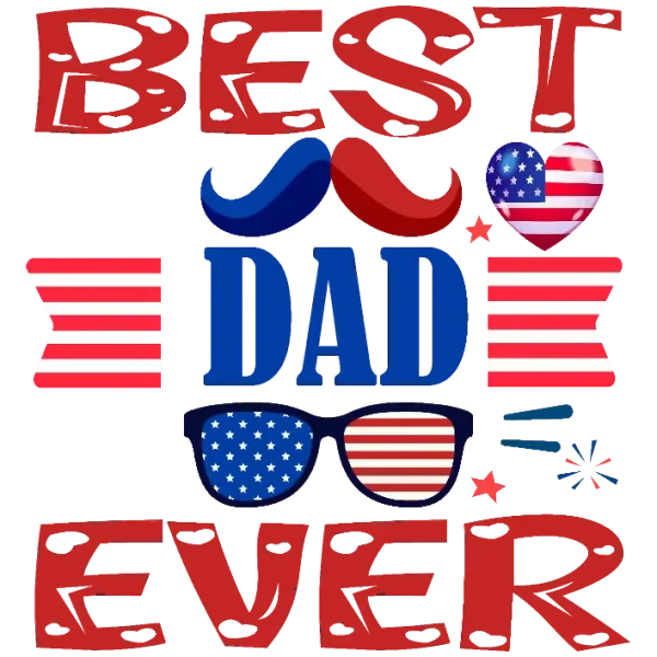 Best Dad Ever American Flag Sunglasses Design