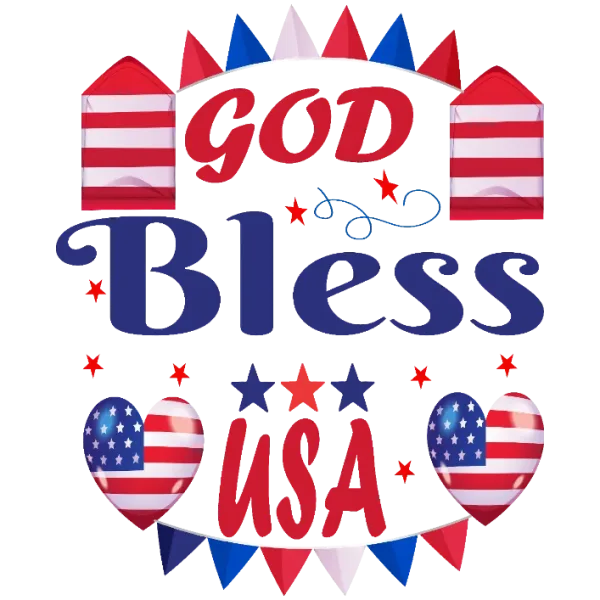 God Bless America Patriotic Print