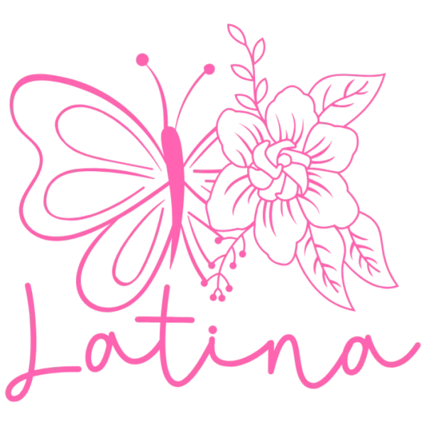 Latina Butterfly Flower Design