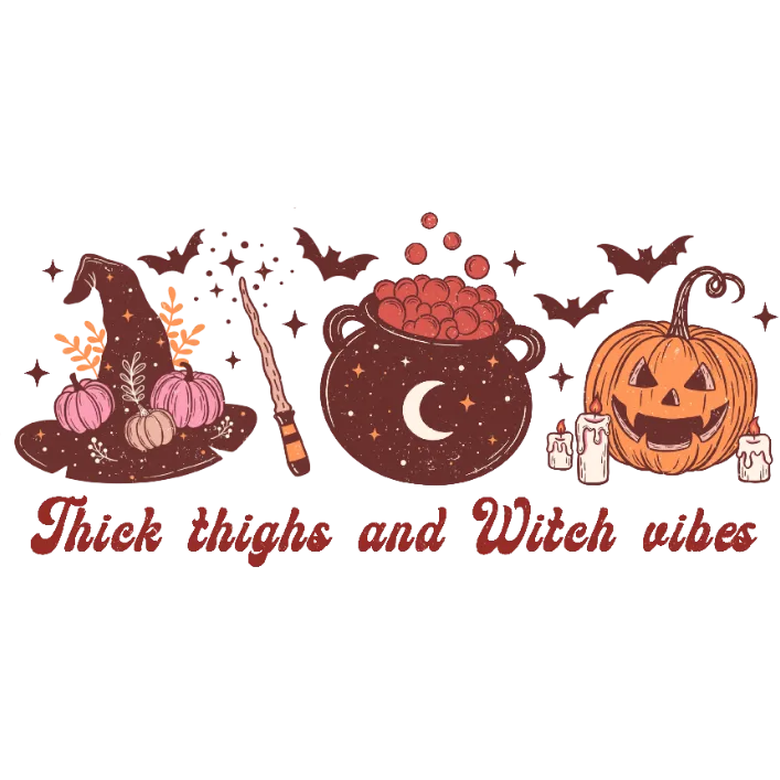 frame_0 Thick Thighs and Spooky Vibes T-shirt - Image 1