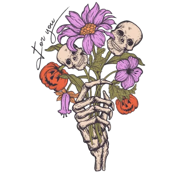 For You Skull Bouquet