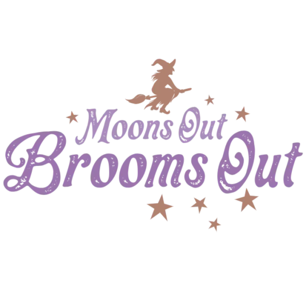 Moons Out Brooms Out Halloween SVG