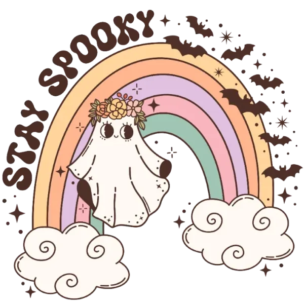 Stay Spooky Rainbow Ghost