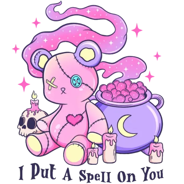 I Put a Spell on You Bear DTF Transfer