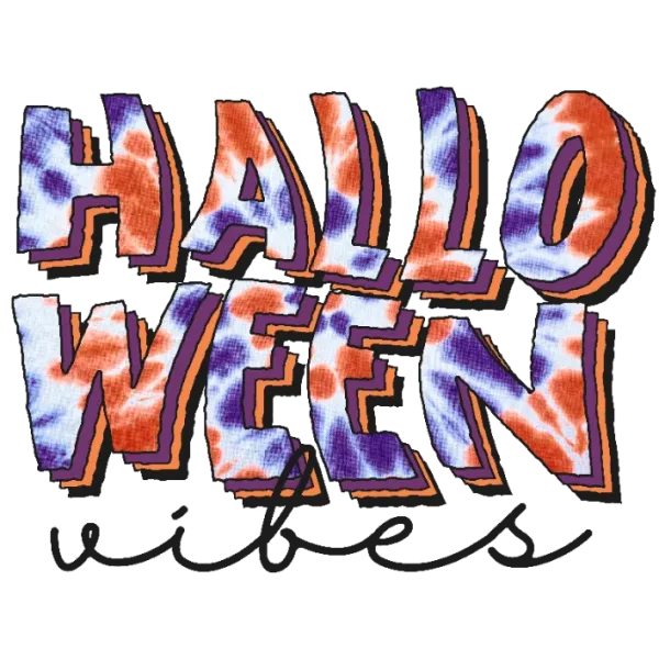 Halloween Vibes Tie Dye Graphic