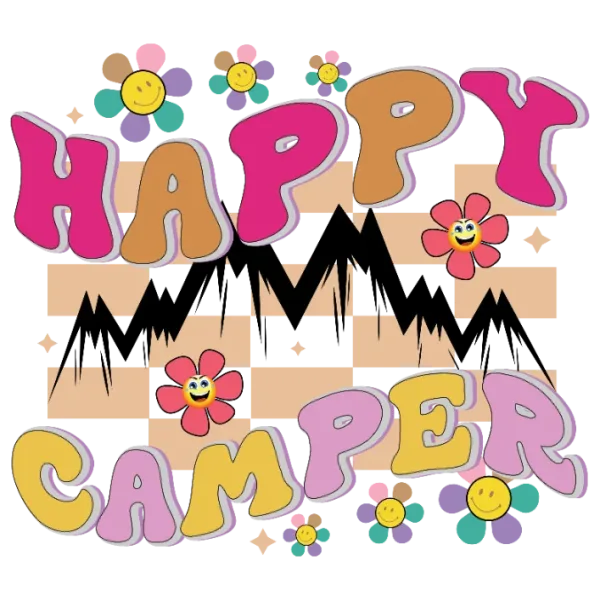 Happy Camper Mountain Smile