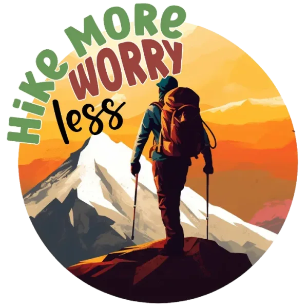 Hike More Worry Less Outdoor Enthusiast Sporty Design