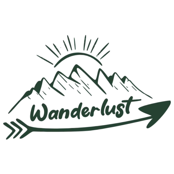 Wanderlust Mountain Arrow Graphic