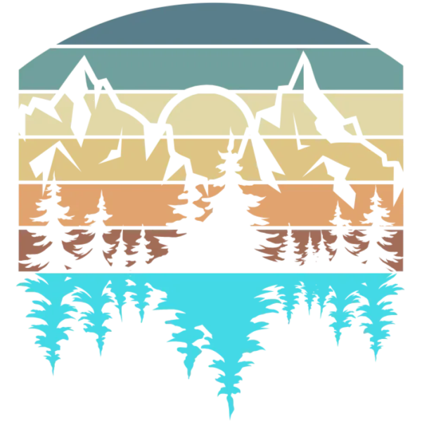 Mountain Sunset Pine Trees