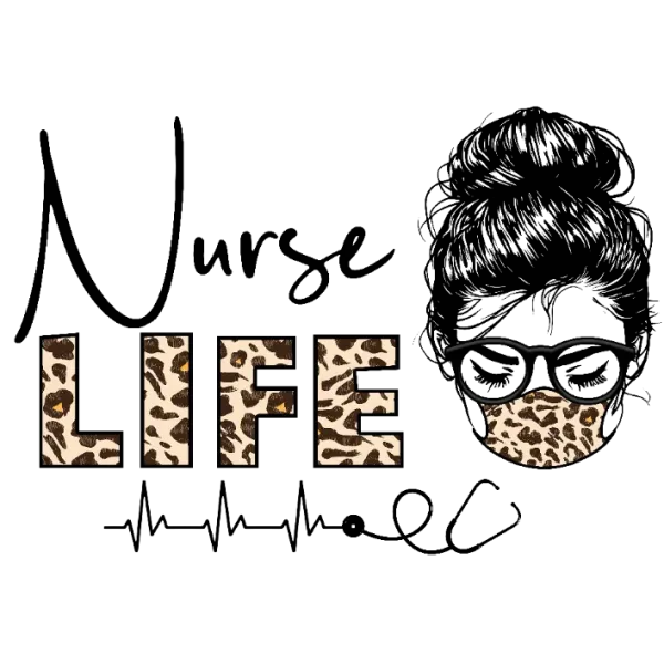 Nurse Life Leopard Print Design