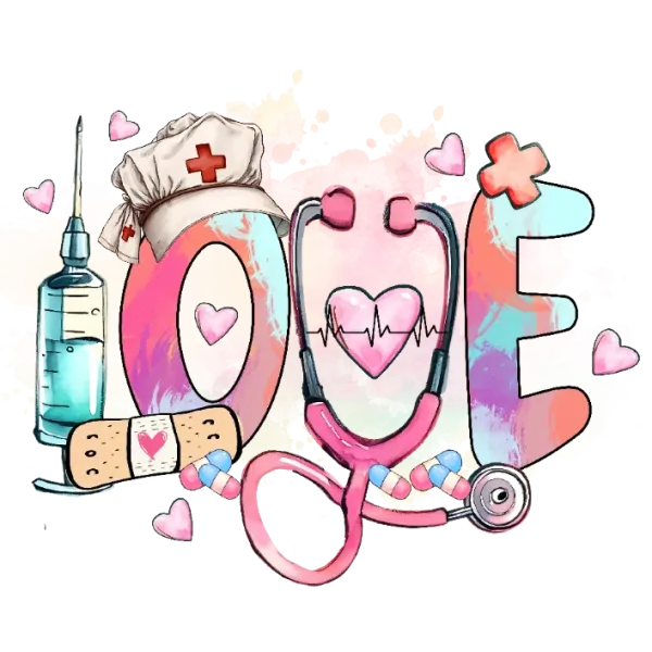Nurse Love Heartbeat Stethoscope Medical Doctor Nurse's Day Gift Idea