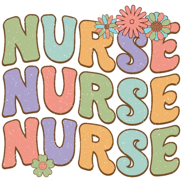 Nurse Life's Best Friend - Floral 'NURSE' Typography T-Shirt