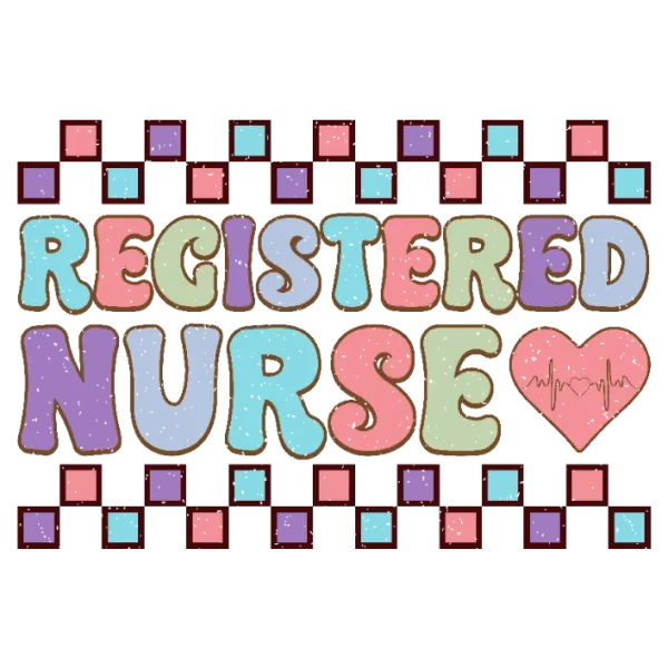 Registered Nurse Heartbeat Design for Customizable Apparel