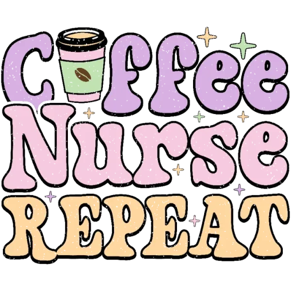Coffee Nurse Repeat Pattern