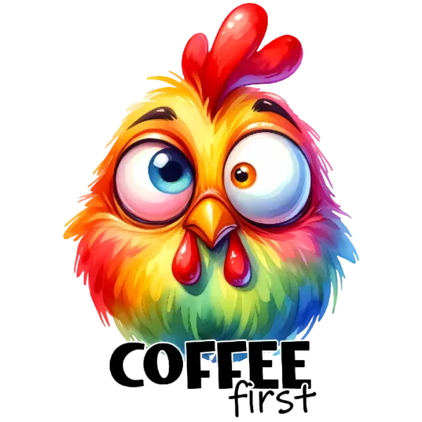 Crazy Chicken Coffee Lover Design