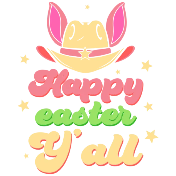 Happy Easter Y'all Cowboy Hat Bunny Ears