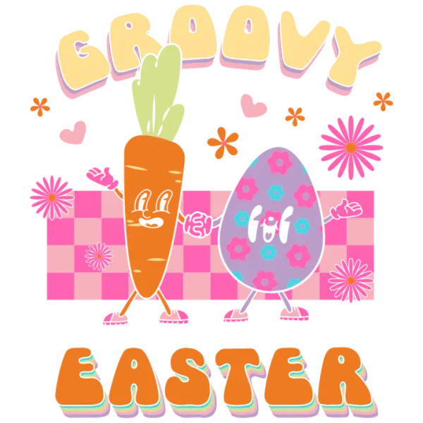 Groovy Easter Characters: Carrot and Egg