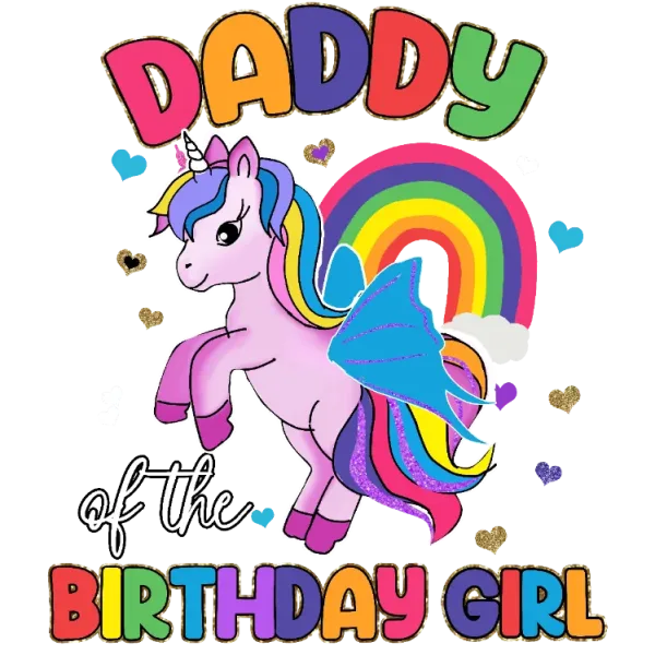 Daddy's Little Princess - Birthday Girl Unicorn T-Shirt