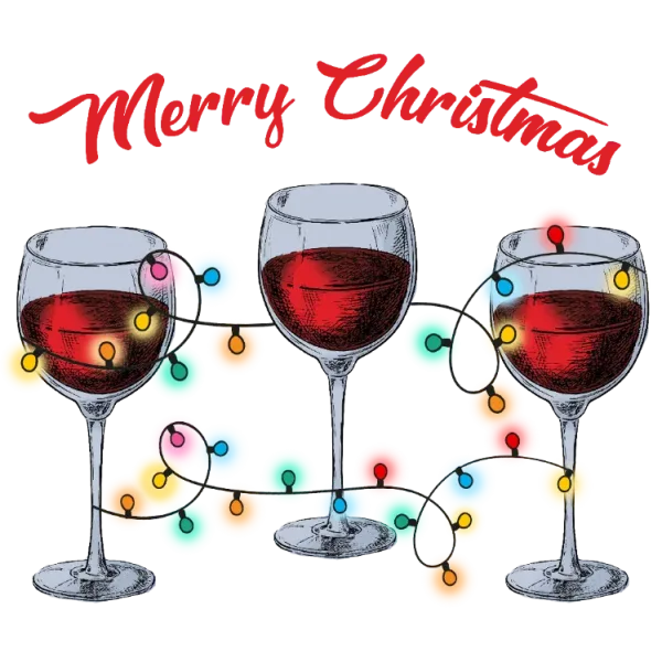 Merry Christmas Wine Glass