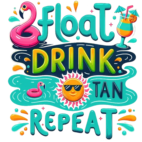 Summer Floats and Drinks Repeatable Design