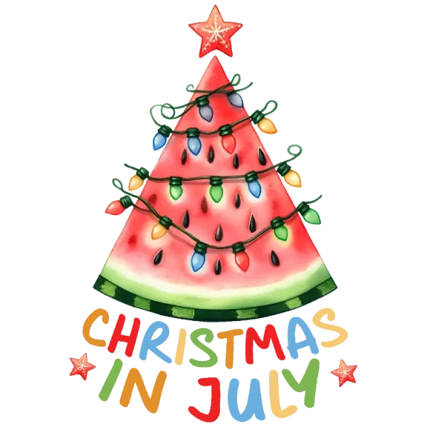 Christmas in July Watermelon Tree T Shirt