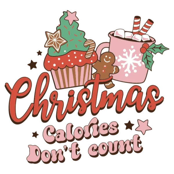 Christmas Calories Don't Count T-Shirt Design