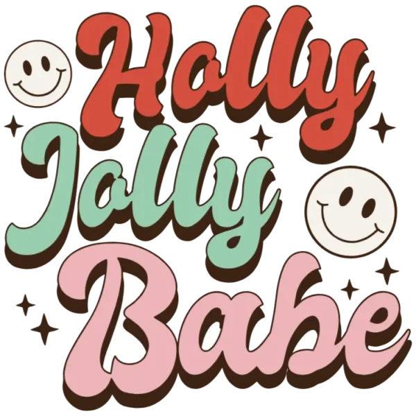 Holly Jolly Babe Holiday Graphic