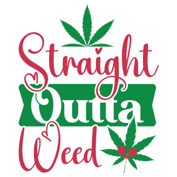Straight Outta Weed Heart Logo