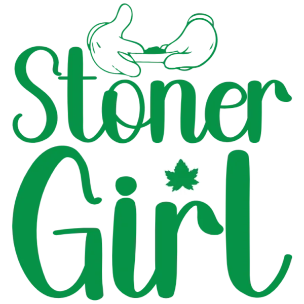Stoner Girl Weed Leaf T-Shirt Design