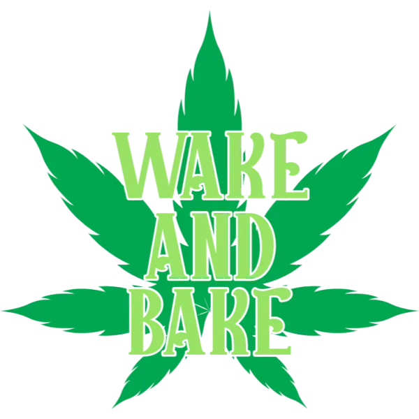 Wake and Bake Weed Leaf T-Shirt Design