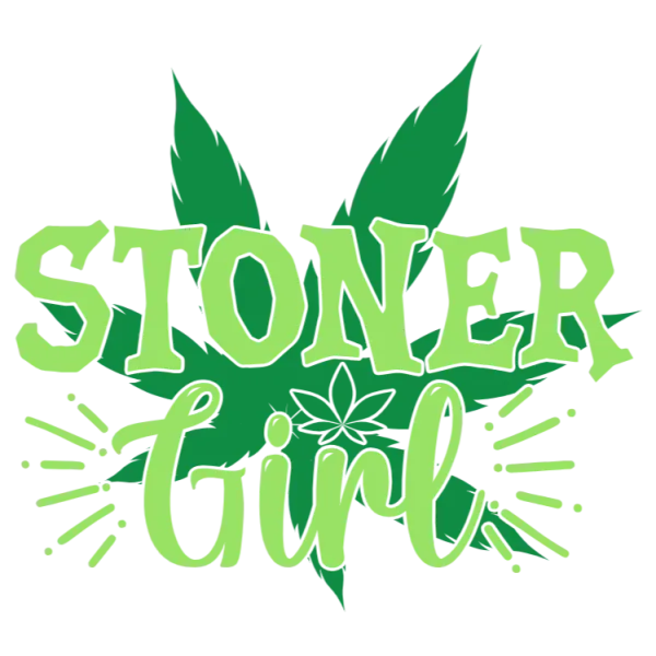 Stoner Girl Weed Leaf Design