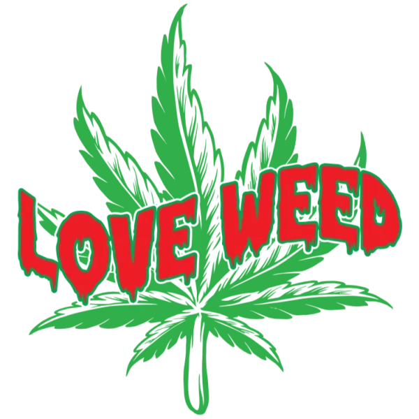 Love Weed Cannabis Leaf