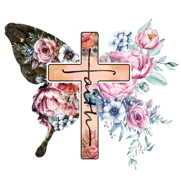Butterfly Wings Cross of Christ - Faith is Hope